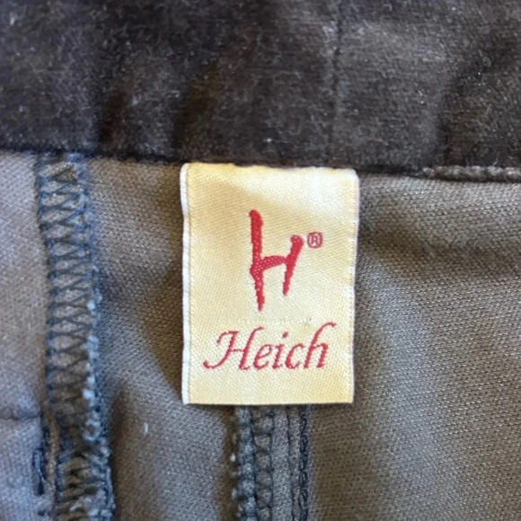 Heich Vintage Dark Brown Velour Straight Leg Asymmetric Waistband Pants Size 8 - Picture 8 of 12